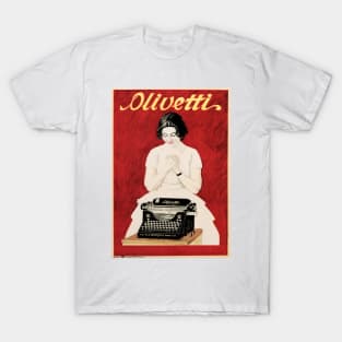 OLIVETTI Typewriter Writing Machine by Artist Marcelo Dudovich Italian Advertisement Poster T-Shirt